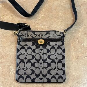 Coach Black and Gray Crossbody Bag